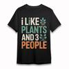 Women's Plus Size Classic T-Shirt Plants and People Quote Colorful Black Tee USA