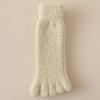 Yousheng 1 Pair Women Coral Fleece Toe Socks Autumn Winter Fuzzy Thick Warm Thermal Mid-calf Socks Soft Fluffy Home Sleeping Slipper Floor Socks