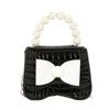 Stylish Mini Chain Crossbody Bag For Kids With Pearl Bow Knot Fashionable Design