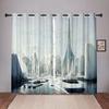 Future Cyberpunk City Sky On Sale Blackout Window Curtain for Bedroom Living Room Bathroom Kicthen Door High Shading New Pattern