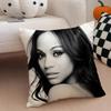 Fashion Elegant Charming ZZoe Saldana Cushion Cover Linen Pillow Case Soft Breathable Protective Couch Room Decoration