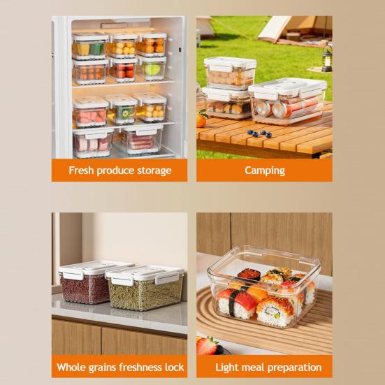 Электрический вакуумный контейнер для еды, герметичный ящик-хрустяшка с ручным насосом, пищевой контейнер без BPA для хранения в холодильнике, для фруктов, овощей и мяса