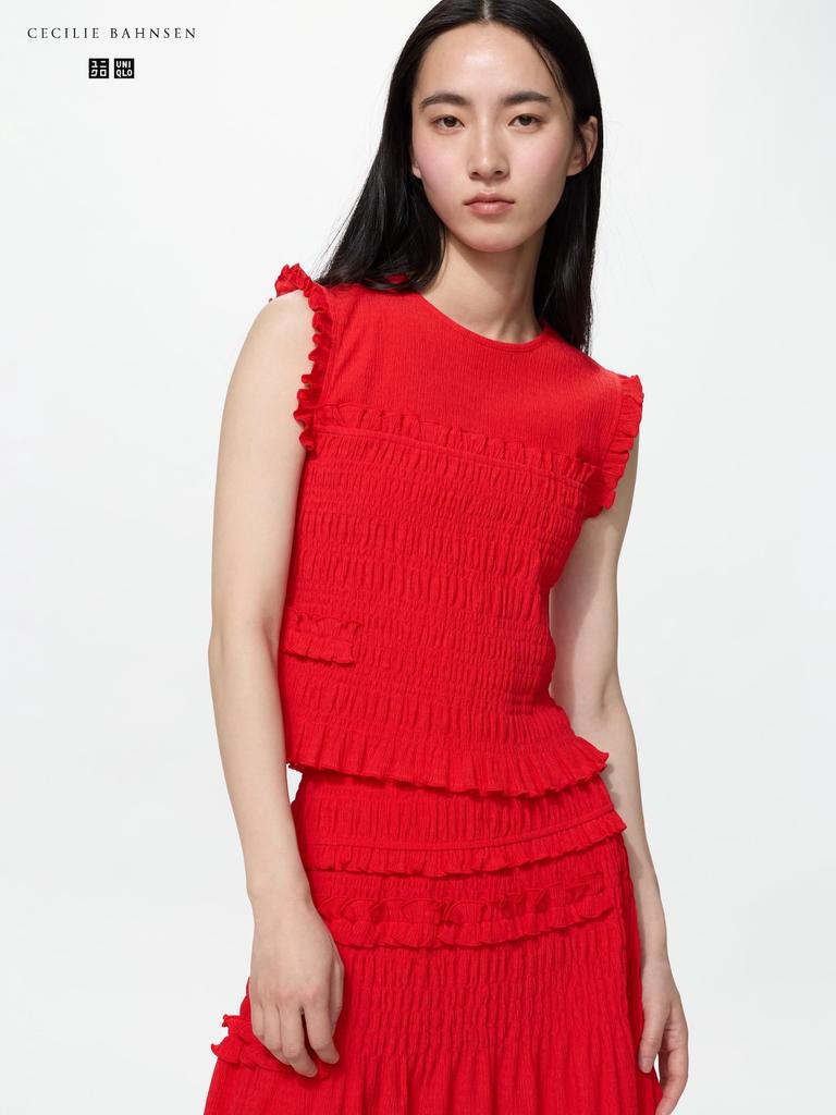Uniqlo Япония Складки Футболка без рукавов