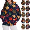 Women's Fashion Casual Pullover Hooded Sweatshirt  Printed Long Sleeve Sweatshirt