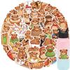 50 Cartoon Bear Doodle Stickers Decorate Guitar Notebook Suitcase DIY Waterproof Stickers