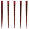 Happy Set of Made of Made In PID5651 J-kitchens Chopsticks, 5, Wood, Japan,