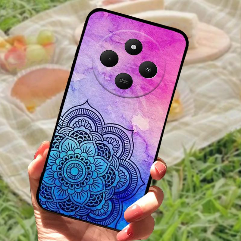 Чехол для Xiaomi POCO C75 4G Redmi 14R 5G Redmi A3 Pro 4G Redmi A4 5G Чехлы Мягкий Бампер Ударопрочный Защитный Чехол Черная Сумка для Телефона