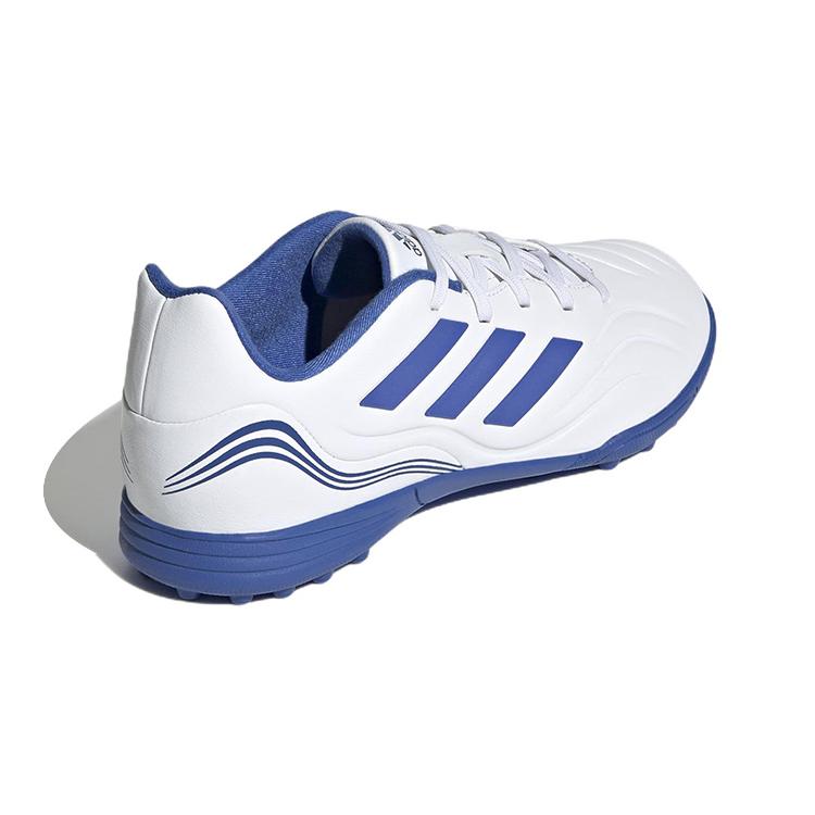 adidas Copa Sense.3 Устойчивое к скольжению и истиранию покрытие Низкий профиль Детские Футбольные Бутсы Белый Синий Детские GW7402