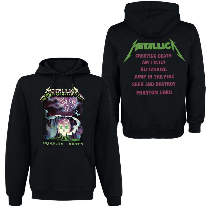 METALLICA Группа Рок Темный Ветер Худи Мужская Уличная Хип-Хоп Одежда Удобный Свитшот с Капюшоном Осень_Зима Личность Мужская Одежда