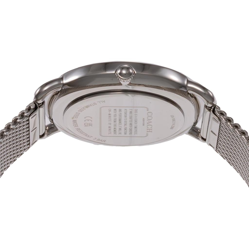 Часы ELLIOT из нержавеющей стали с минеральным стеклом, кварцевые, повседневные, водонепроницаемые, 14602652, серебристые [Coach] мужские [Товар]