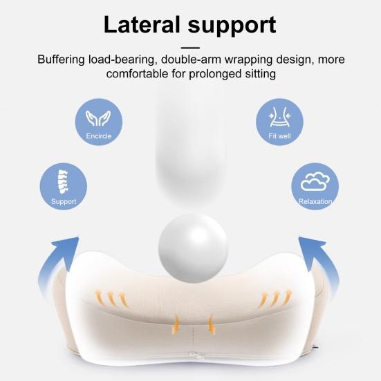 Подушка для поясничной поддержки Подушка для поддержки спины из пены с эффектом памяти Поясничная подушка для стула с регулируемым ползунком для офисного стула, компьютерного кресла, для долгих часов сидения