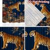 2D flat printing 2pcs Curtain Party Curtains Chinese New Year Tiger Decor Digital Printed Polyester Drapes Family Party