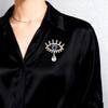 Decoration Luxury Badge Pin Crystal Pendant Rhinestone Eye Brooches Mini Banquet Clothes Pin  Party