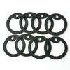 Wholesale 100Pcs Black Personalized Man Tag Accessories Dog Tag For Man Rubber Round Jewellery Tag