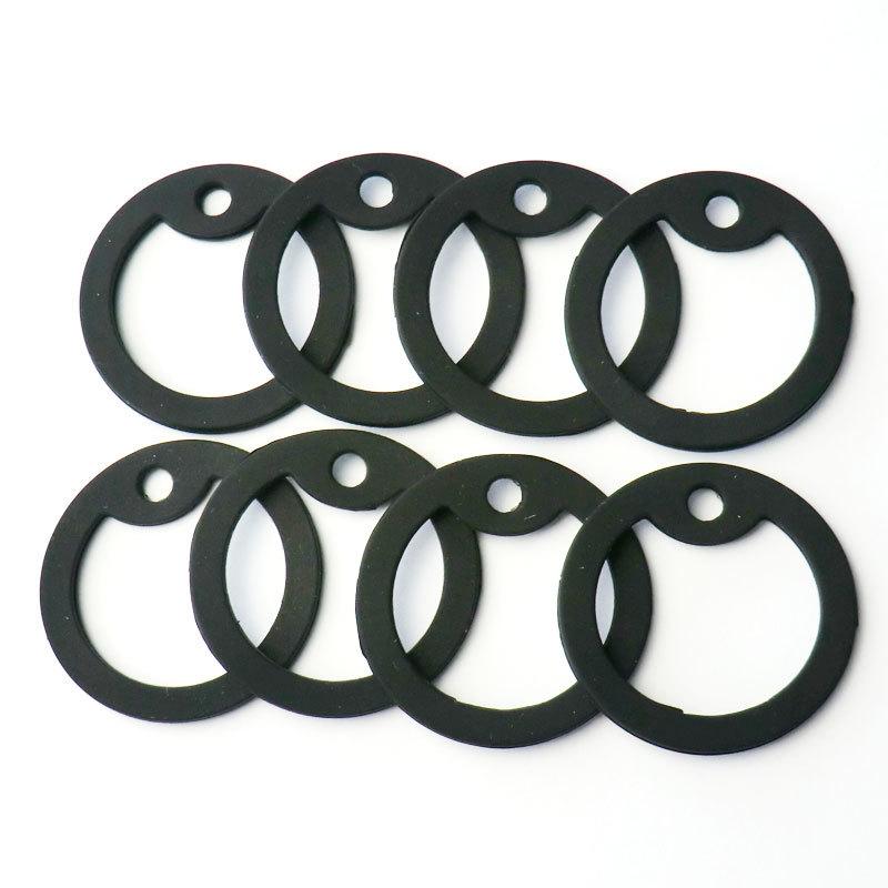 Wholesale 100Pcs Black Personalized Man Tag Accessories Dog Tag For Man Rubber Round Jewellery Tag