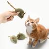 Squeaky Plush Mice for Cats Interactive Realistic Mouse Cat Toy with Touch Activated Sound Electronic Chirping Self Play Kitten Toy for Indoor Cats