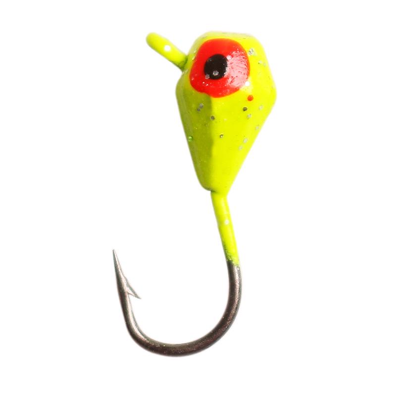 Крючок рыболовный свинцовый головкой Cross 5-цветный алмазный шлифованный 1.2г Микро-приманка для подледной рыбалки с мягкой насадкой