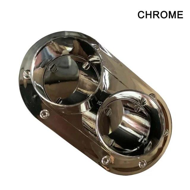 Универсальный 1 шт. задний бампер автомобиля выхлопной двойной выход хвост глушитель наконечник трубы горло наклейка декоративная для Toyota VW Honda Accessori