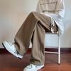 Men's Heavy American Corduroy Pants: Autumn/Winter Velvet-Lined, Trendy Loose Straight Wide-Leg Trousers