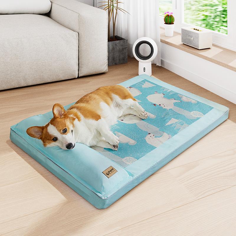 Весенне-летняя будка для собак Всесезонная подушка из ледяного шелка Подушка для собак Подушка для плюшевых игрушек Подушка для собак Подушка для кошек Подушка для домашних животных