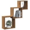 VidaXL Wall Shelves Cube Shape Artisan Oak Engineered Wood, Cube-Shaped Storage, Figure-8 Organizer 855815