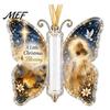 Christmas Tree Hanging Decor Cash Gift Ornament, Acrylic Butterfly Money Holder with Built?in Ornament for Clear Compartment, Holiday Tree,