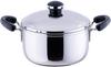Miyazaki Seisakusho Objet Mini 14cm Deep Made In Induction Pot, Japan, 5-Year Warranty, Compatible, Lightweight, Silver, OJ-34