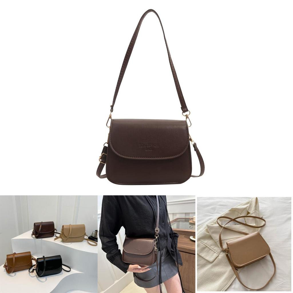 High-end Street Style Pu Small Square Shoulder Bag Women's Fashion Ins New Trend Crossbody Bag Black