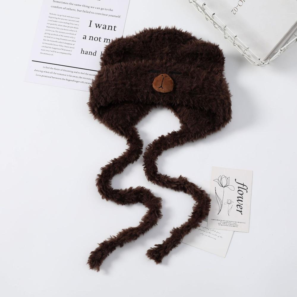 Kawaii Capybara Pullover Hat Cartoon Woolen Hat Casual Warm Cap  Cycling