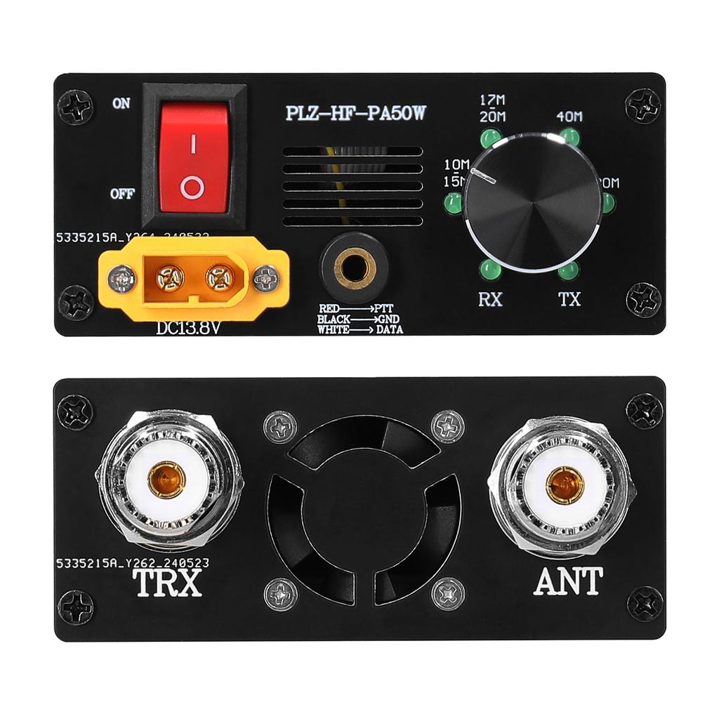 50W Portable Shortwave Power Amplifier with 4 Gear LPF Automatic Transmit and Receive Switching Compatible with