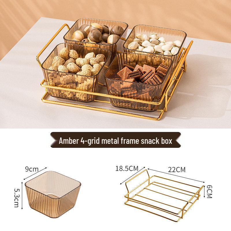 Креативная пластиковая тарелка с отделениями для закусок для гостиной или бара