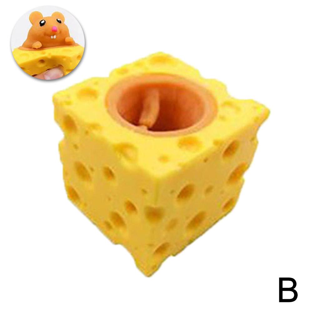 Вверх Смешная Мышь и Блок Сыра Антистресс Скрытые Игрушки Игрушка для Снятия Стресса 4,7 см Непоседа Взрослый G7Z2