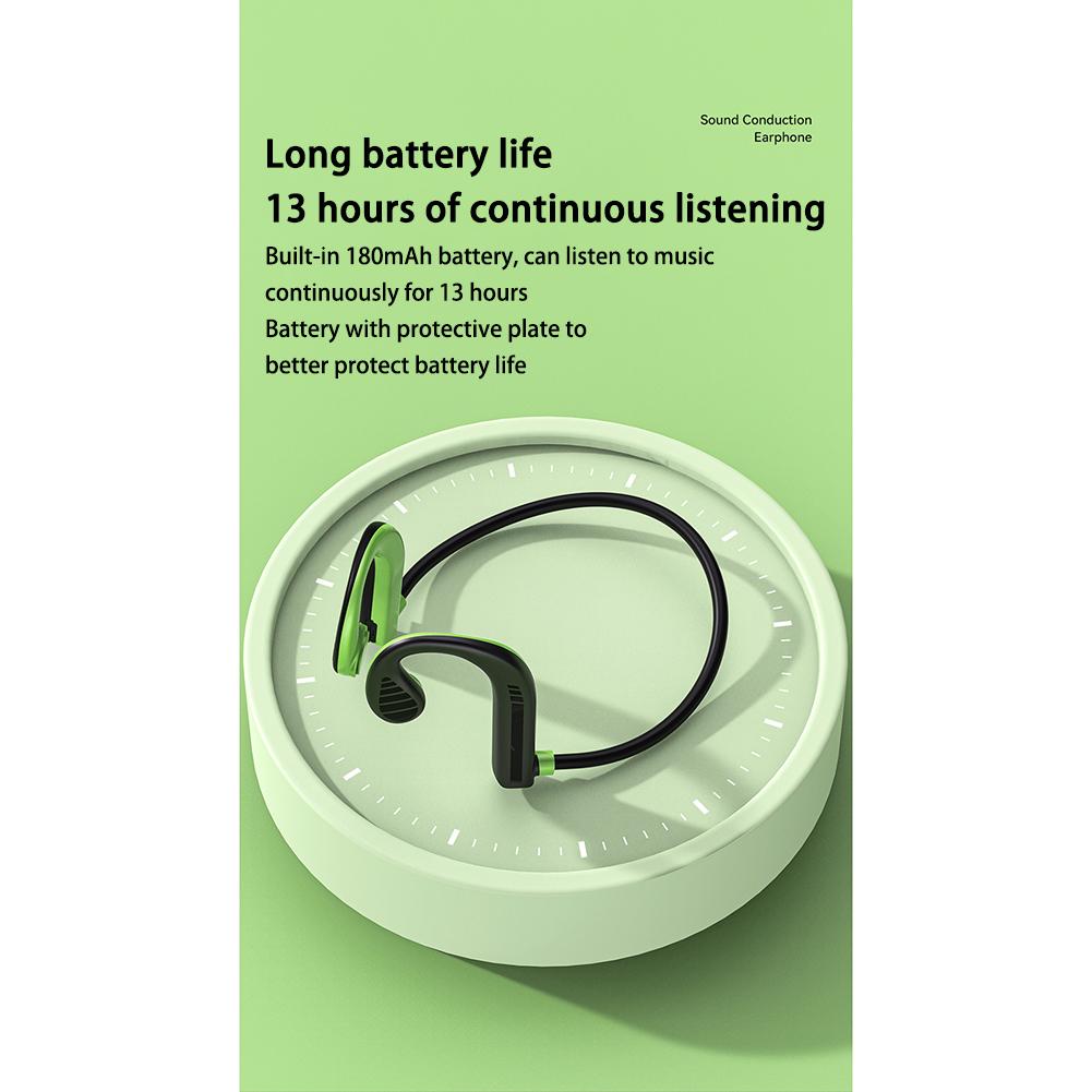 Bone Conduction Bluetooth-compatible 5.2 Headset Waterproof Sweatproof Stereo Wireless Sports Earphone W10