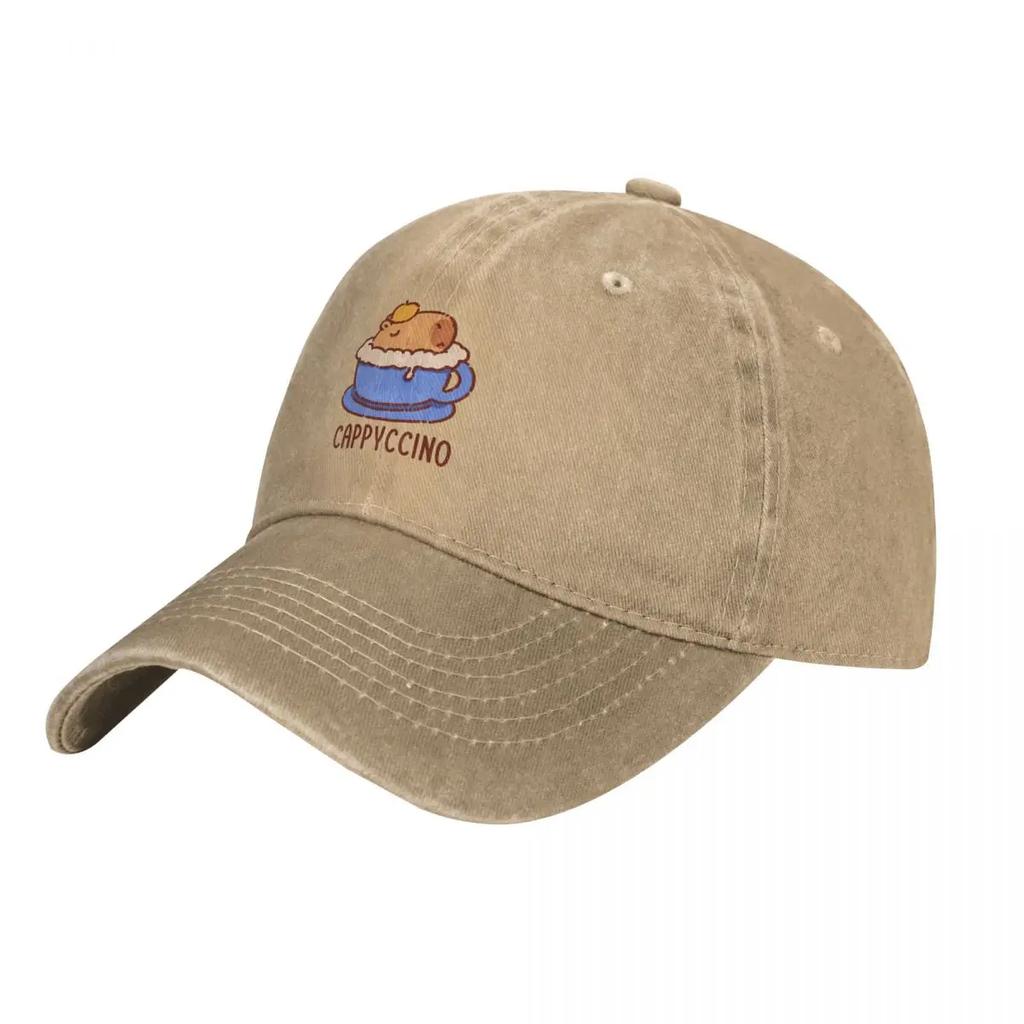 Cappyccino, капибара в капучино, синяя чашка Кепка Ковбойская шляпа новая в шляпе Кепка от солнца Женская одежда для гольфа Мужская