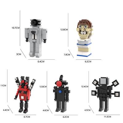 5 шт., 2023, 3D-спикер, детский блок, пластиковый игровой конструктор для подростков и детей, унитаз Skibidi
