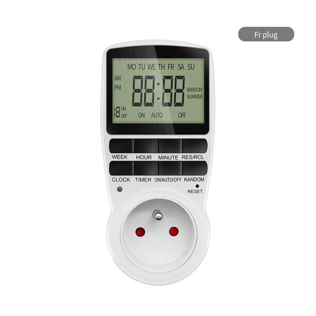 Electronic Digital Timer Switch EU FR BR Plug Kitchen Timers 230V 7 Day12/24 Hour Programmable Control Timing Socket Outlet3