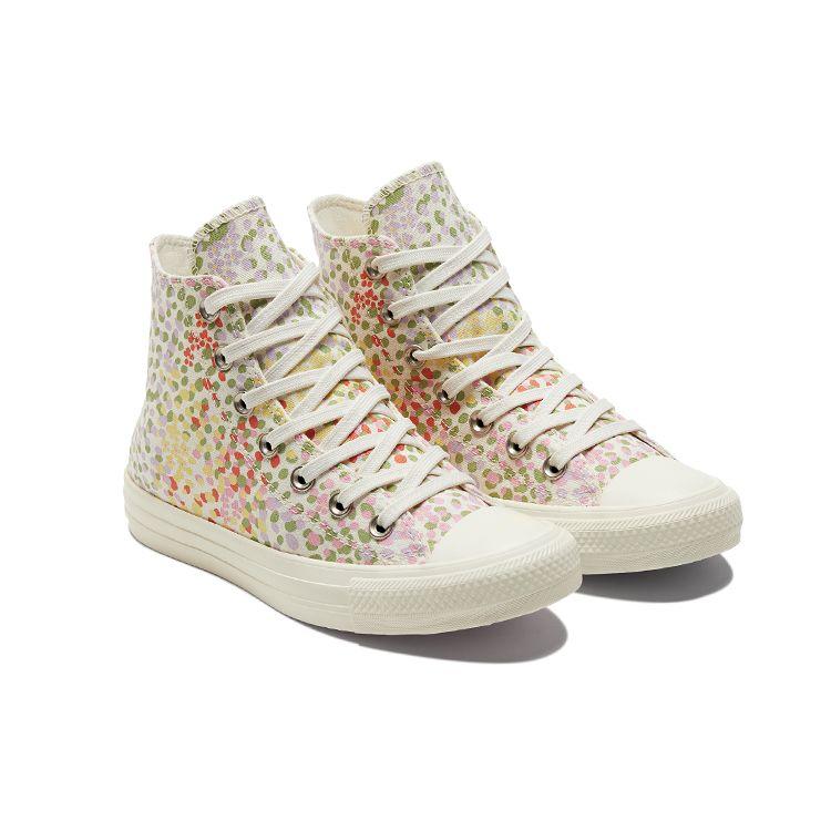 Converse Chuck Taylor All Star High Floral Print - Женские кроссовки Egret Белый Мульти Черный A01594C