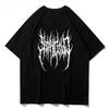 Loose Graphic T-shirt Unisex Hip Hop Graphic Goth Print Summer Short Sleeve Cotton Shirt Y2k Fashion Street Wear Harajuku