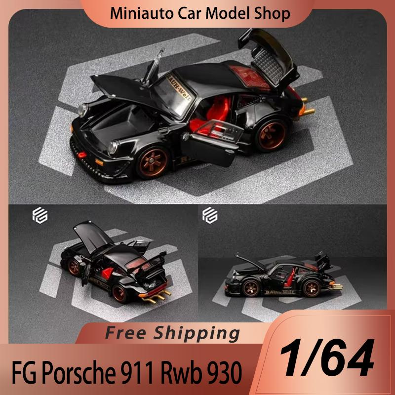 AABKN1 New In Stock Fg 1:64 Porsche 911 Rwb 930 Alloy Miniature Diecast Model Porshce Sports Rauh Welt Car Toys Kids Gift