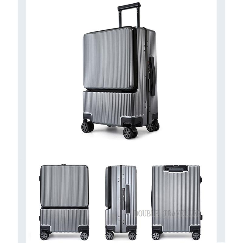 18-дюймовая ручная кладь на тележке, чемодан для деловых поездок на колесах, чемодан с сумкой для ноутбука, чемодан на колесиках с микро-USB