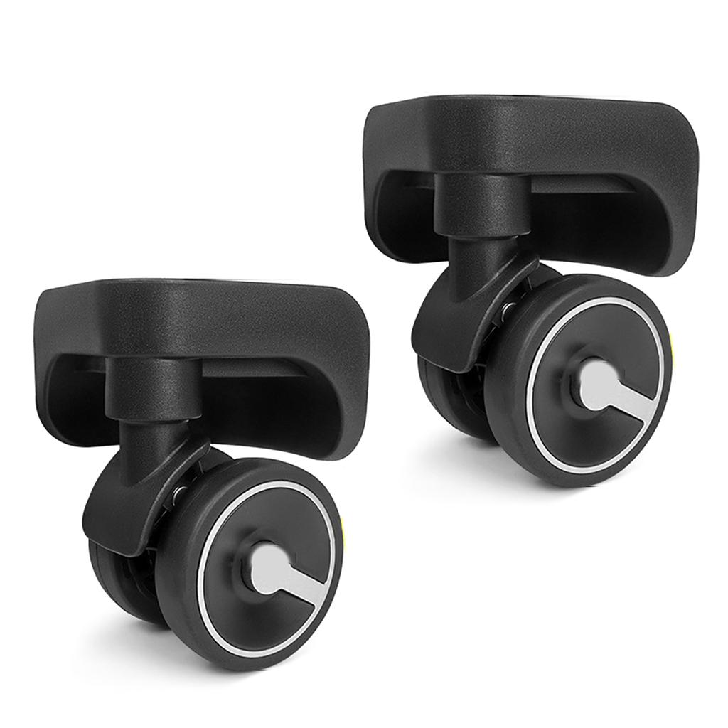 2 шт. сменные роликовые колеса для тележки, сверхпрочные роликовые колеса для багажной коробки, чемодана, поворотные на 360 градусов, бесшумные колеса