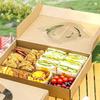 Одноразовые большие портативные бумажные коробки для еды, 10 наборов