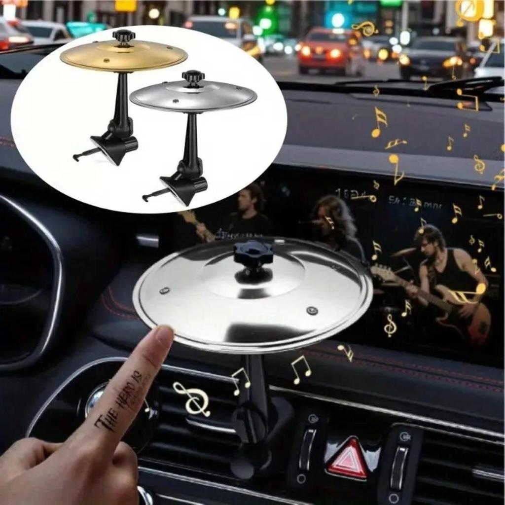Portable Car Handheld Cymbals Car Air Conditioning Exhaust Port Decoration Drum Cymbal Design Tapping Rhythm