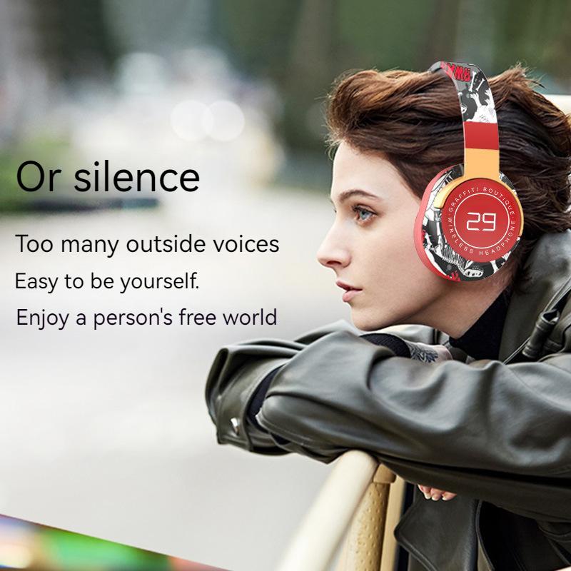 НОВЫЕ беспроводные наушники Graffiti Bluetooth 5.1 с глубокими басами и шумоподавлением, стереогарнитуры HiFi с микрофоном HD