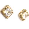 [K7179] - Gold Plated Earrings 'Sissi' White Gold - 8x8 Mm