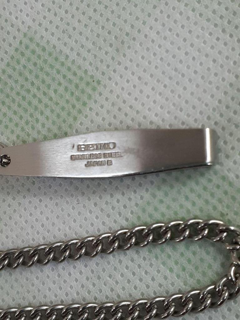 [Б/У] СЕРЕБРЯНЫЕ КАРМАННЫЕ ЧАСЫ SEIKO С ЦЕПОЧКОЙ