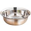 Food Grade 316 Stainless Steel Deep Round Bowl with Beveled Edge - Anti-overflow, Perfect for Soup and Rice