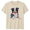 Border Collie TShirt Watercolor Dog Lover Birthday Gift For Him And Her