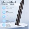Sonic Electric Toothbrush Rechargeable with 6 Brush Heads and Travel Case 5 Modes Deep Cleaning Dental Cleaner
