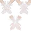 Gvhntk 3 пары кружевных перчаток женские перчатки для чаепития винтажные элегантные короткие перчатки с бантом для нарядов свадьбы принцессы